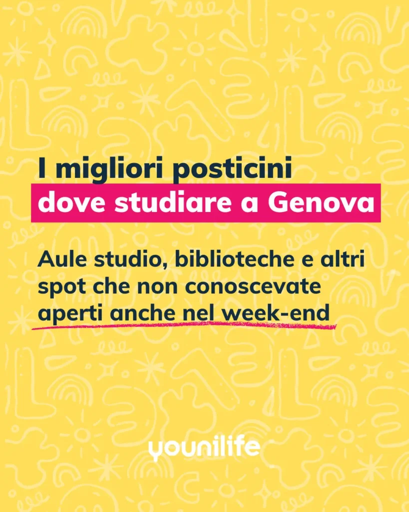 Genova è piena di angoli nascosti dove studiare e noi abbiamo selezionato le migliori aule studio (oh si, anche quelle aperte la sera e nel week-end).